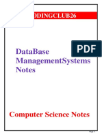 DBMS Complete Notes 