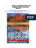 Calculus Single and Multivariable 5th Edition Hughes Hallett Solutions Manual