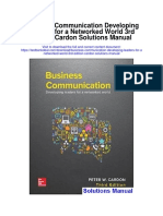 Business Communication Developing Leaders For A Networked World 3rd Edition Cardon Solutions Manual