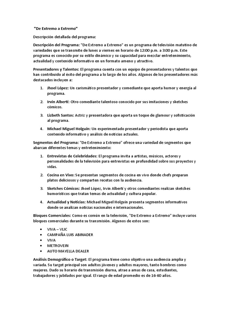 Programa Matutino 