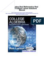 College Algebra Real Mathematics Real People 7th Edition Larson Solutions Manual