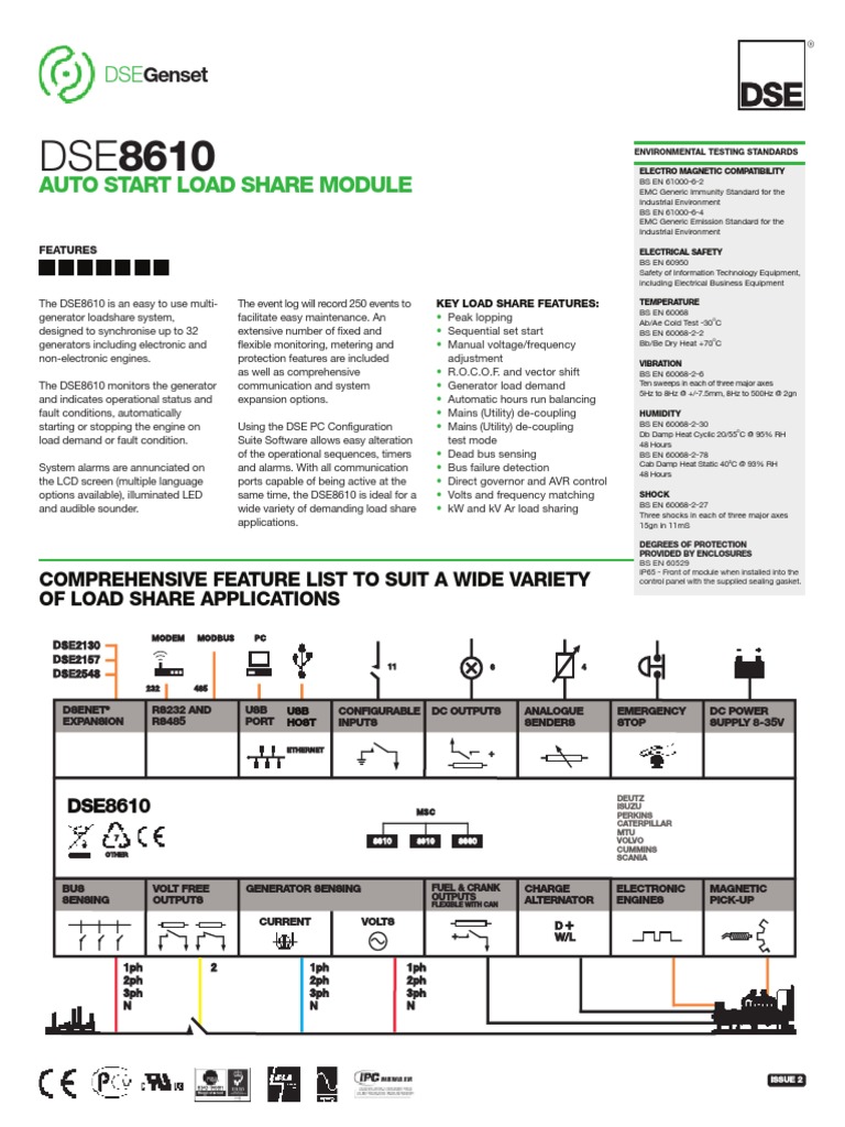 DSE8610 | PDF | Alternating Current | Programmable Logic Controller