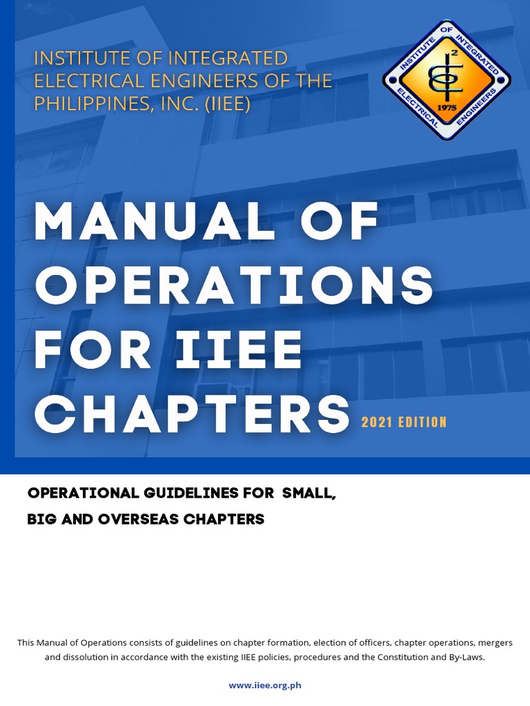 IIEE Chapters Operational Guidelines | PDF | Board Of Directors | Vice ...