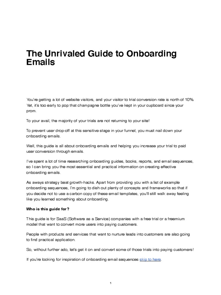 Effective Onboarding Email Strategies | PDF | Motivation | Motivational