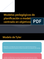 Modelos Pedagógicos de Planificación o Modelo Centrado en