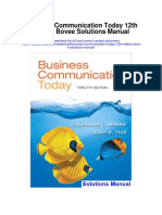 Business Communication Today 12th Edition Bovee Solutions Manual