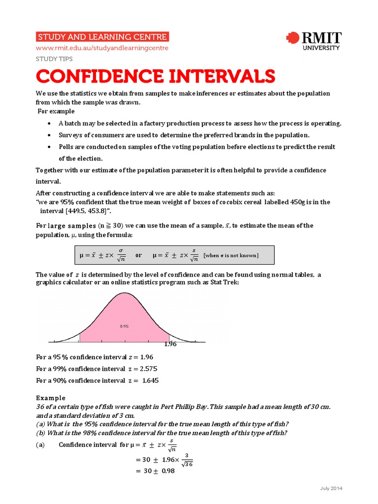 14 Headed Confidence Intervals 2015 PDF Confidence Interval