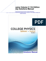 College Physics Volume 2 11th Edition Serway Solutions Manual