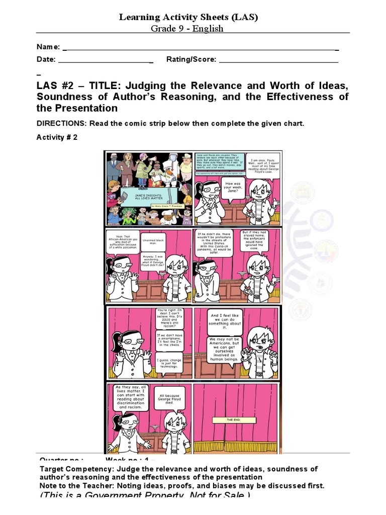 Evaluating Ideas and Arguments in English | PDF