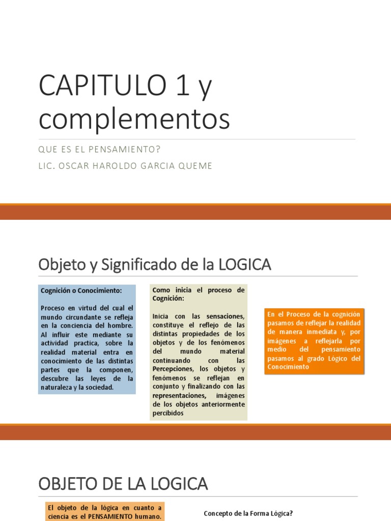 Logica Unidad 1 Y 2 Pdf Pensamiento Conocimiento
