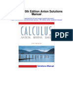 Calculus 10th Edition Anton Solutions Manual