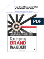 Contemporary Brand Management 1st Edition Johansson Test Bank