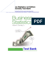 Business Statistics 1st Edition Donnelly Test Bank