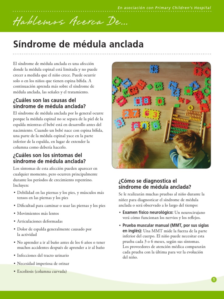 Tethered Cord Syndrome (Letâ ™s Talk Aboutâ Pediatric Brochure) Spanish
