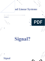 Signals and Linear Systems Introduction