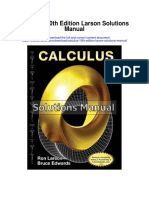 Calculus 10th Edition Larson Solutions Manual