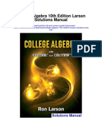 College Algebra 10th Edition Larson Solutions Manual