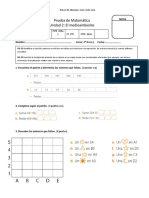 Evaluación Matemática 4to - U2.1