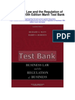 Business Law and The Regulation of Business 10th Edition Mann Test Bank