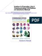 Communication in Everyday Life A Survey of Communication 3rd Edition Duck Solutions Manual