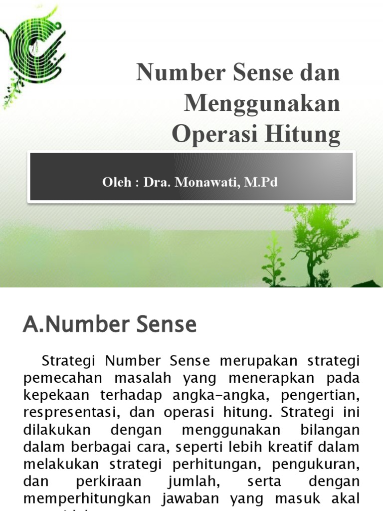 Number Sense Dan Menggunakan Operasi Hitung | PDF