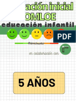 Evaluacion Incial Lomloe 5 Anos para Educacion Infantil