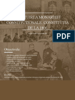 Instituirea Monarhiei Constitutionale. Constitutia de La 1866
