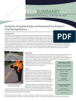 LTRC Technical Summary 660 Evaluation of Asphalt Rubber and Reclaimed Tire Rubber in Chip Seal Applications