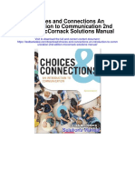 Choices and Connections An Introduction To Communication 2nd Edition Mccornack Solutions Manual