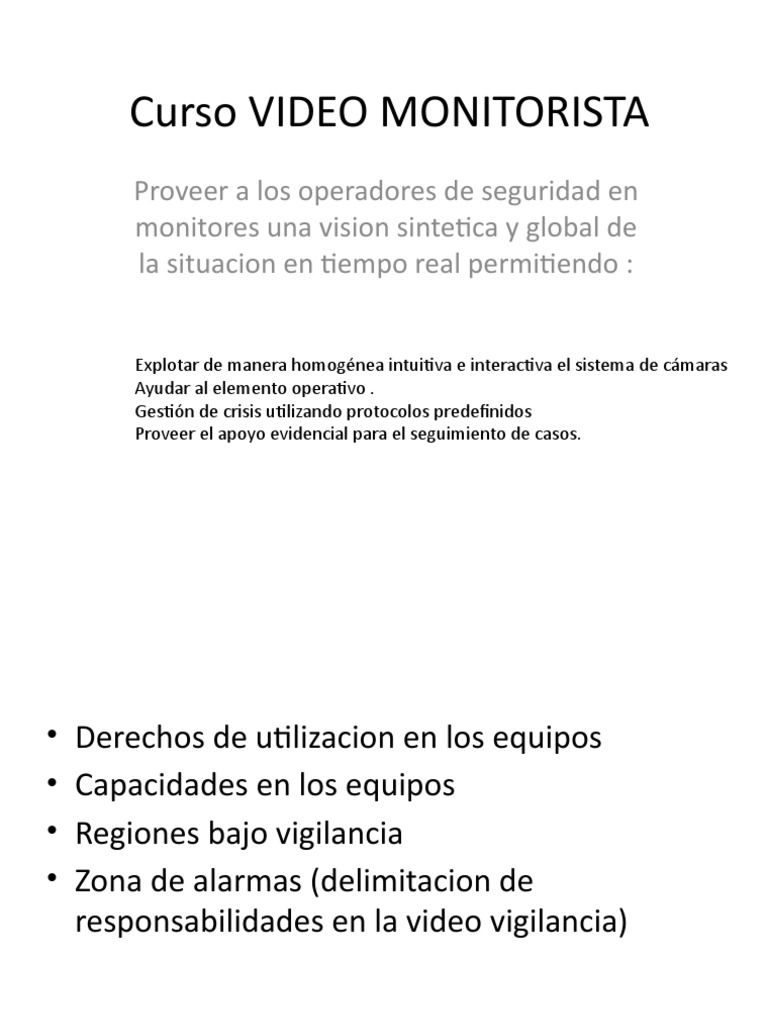 Curso VIDEO MONITORISTA | PDF | Vídeo | Software
