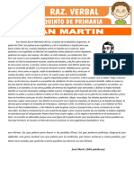 Lectura Sobre San Martin para Quinto de Primaria