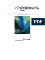 CCH Federal Taxation Comprehensive Topics 2014 1st Edition Harmelink Test Bank