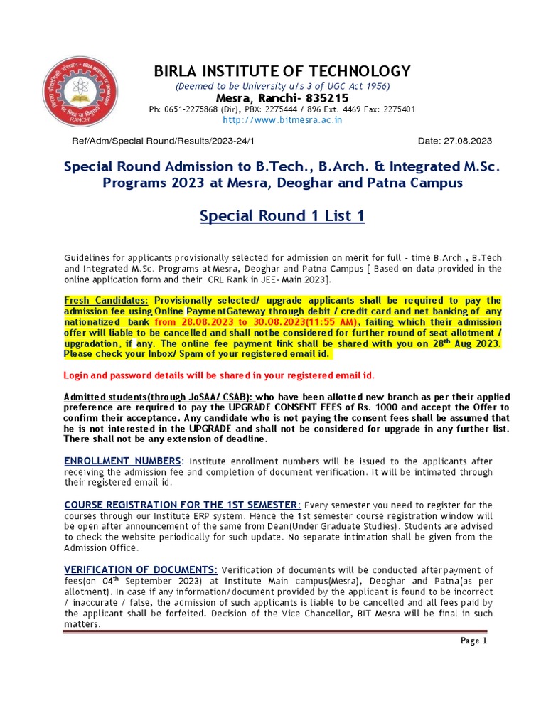 admission-guidelines-for-provisnally-selected-candidate-in-b-tech-b