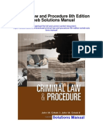 Criminal Law and Procedure 8th Edition Scheb Solutions Manual