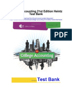 College Accounting 21st Edition Heintz Test Bank