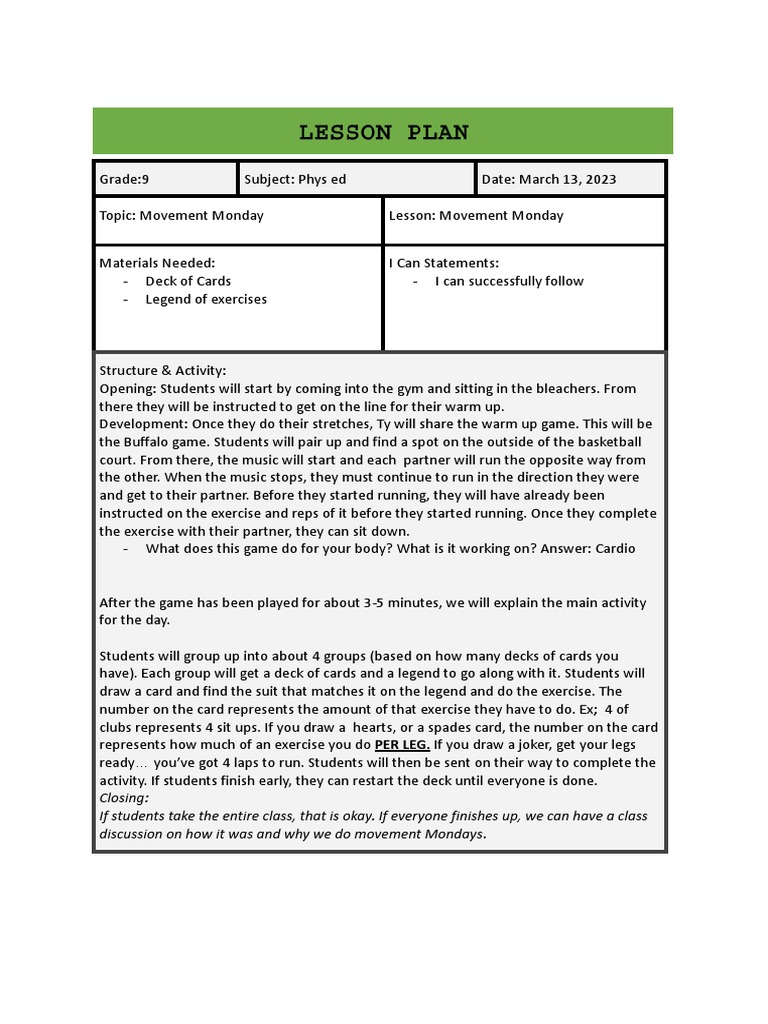 Basketball Unit and Lesson Plans Grade 9 PDF Educational Assessment