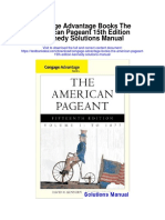 Cengage Advantage Books The American Pageant 15th Edition Kennedy Solutions Manual