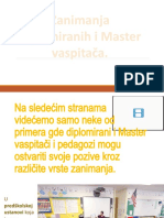 Diplomirani Vaspitači - Zanimanja