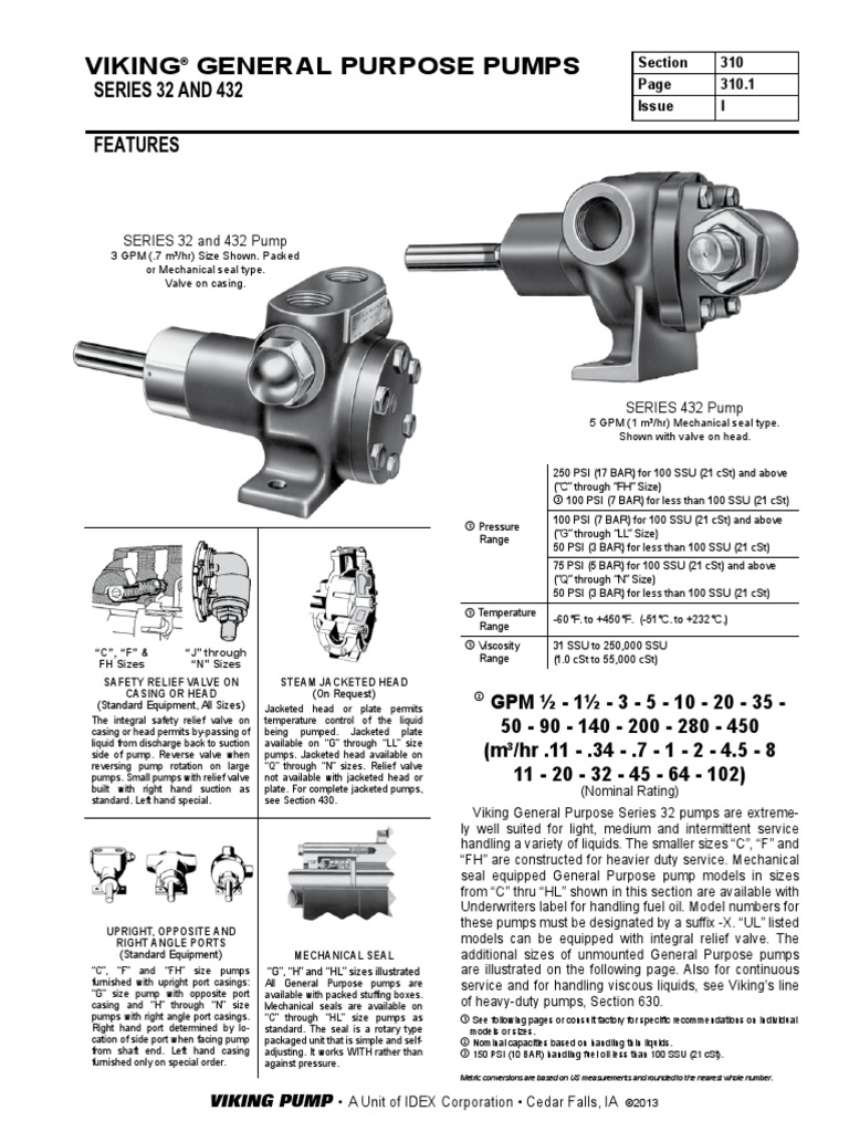 Viking Pump Serie 32432 PDF Pump Viscosity