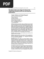 The Effect of Life Cycle Stage of A Firm On The