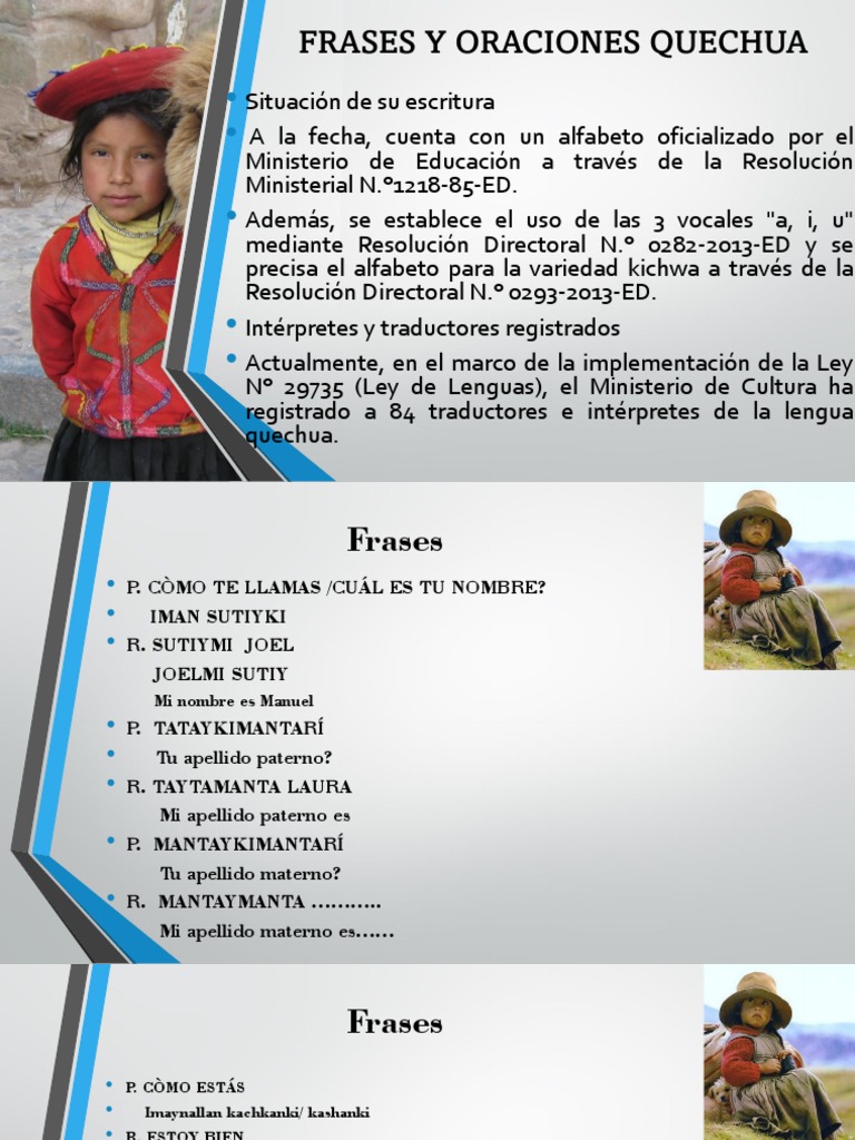 Frases y Oraciones en Quechua | PDF | Familias de idiomas | Lingüística
