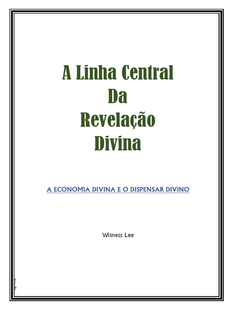 Economia e Dispensar Divino em Cristo | PDF | Trindade | Jesus