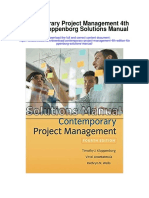 Contemporary Project Management 4th Edition Kloppenborg Solutions Manual