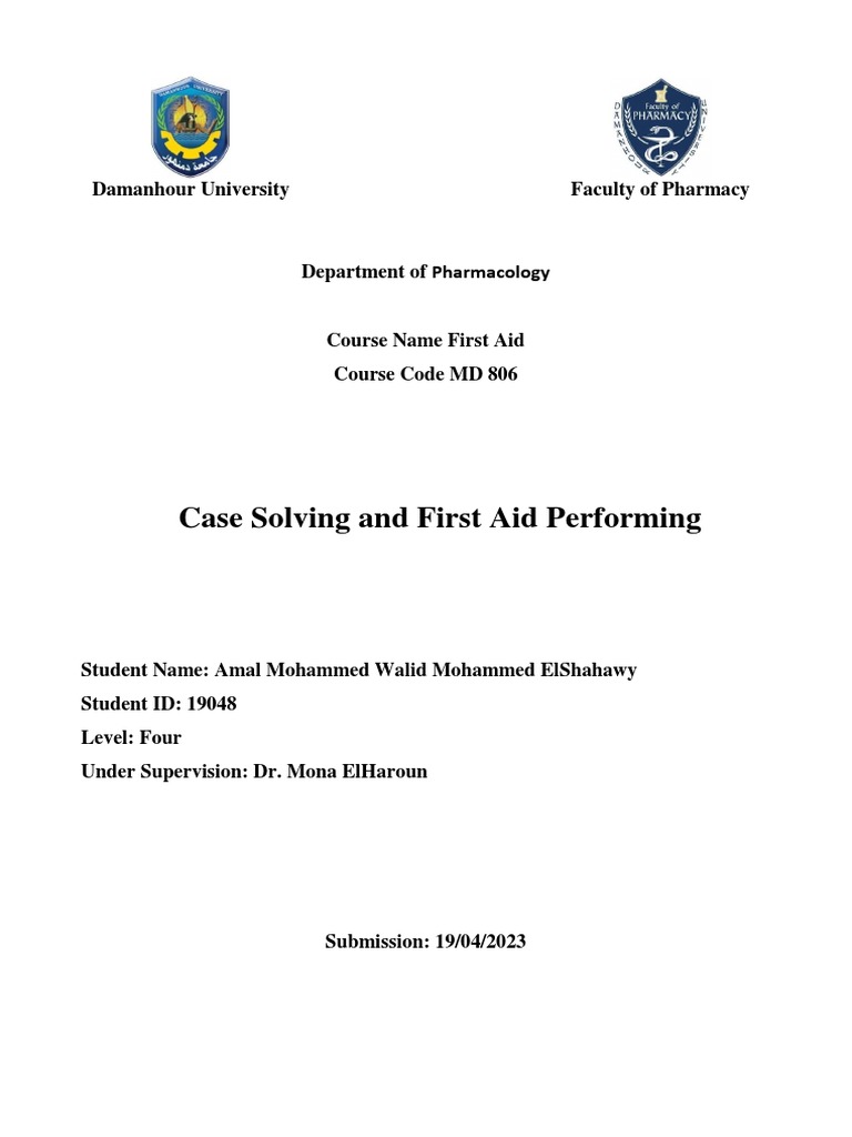 First Aid Assignment PDF