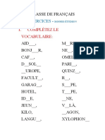 Classe de Français - Exercices - Af