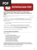 Laser Beam Machining: Definition, Construction, Working Principle, Advantages, Application (Notes & PDF)