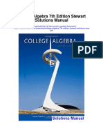 College Algebra 7th Edition Stewart Solutions Manual