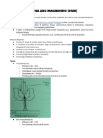 Plasma Arc Machining (Pam) : Basic Introduction