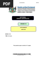 Grade 11 Life Sciences Baseline Test | PDF | Cell (Biology) | Eukaryotes