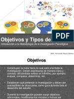 Objetivos y Tipos de Estudio